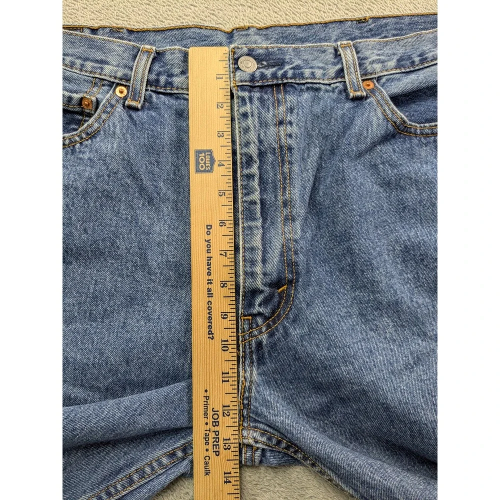 Levis 505 Regular Fit Straight Leg Blue Denim Jeans Mens 40x29 Medium Wash